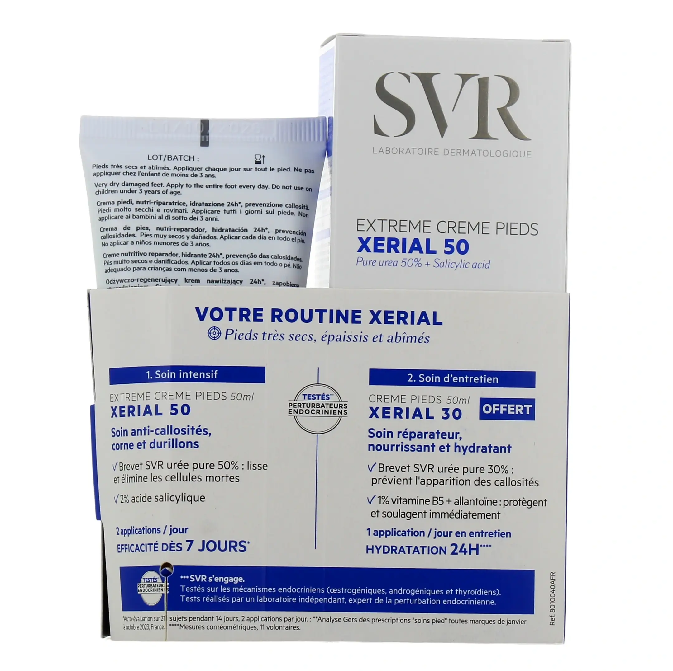 SVR XERIAL 50 EXTREME CREME PIEDS +XERIAL 30 CREME PIED OFFERT