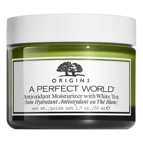 ORIGINS A PERFECT WORLD SOIN HYDRATANT ANTIOXYDANT AU THE BLANC