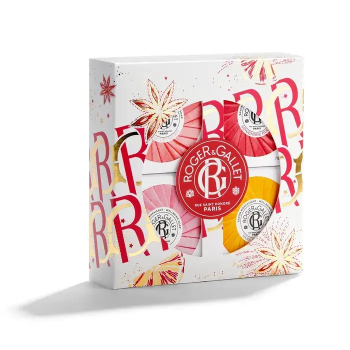 Roger & Gallet Savon Solide Bienfaisant Fleur de Figuier + Gingembre Rouge + Rose + Bois d'Orange