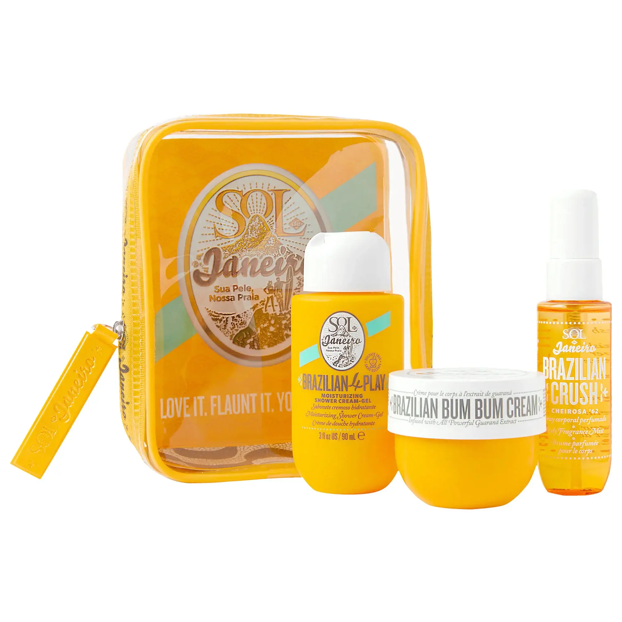 Sol De Janeiro Bum Bum Jet Set: Cream 50ml + Moisturizing Shower Cream Gel 90ml + Hair & Body Fragrance Mist 30ml 3pcs