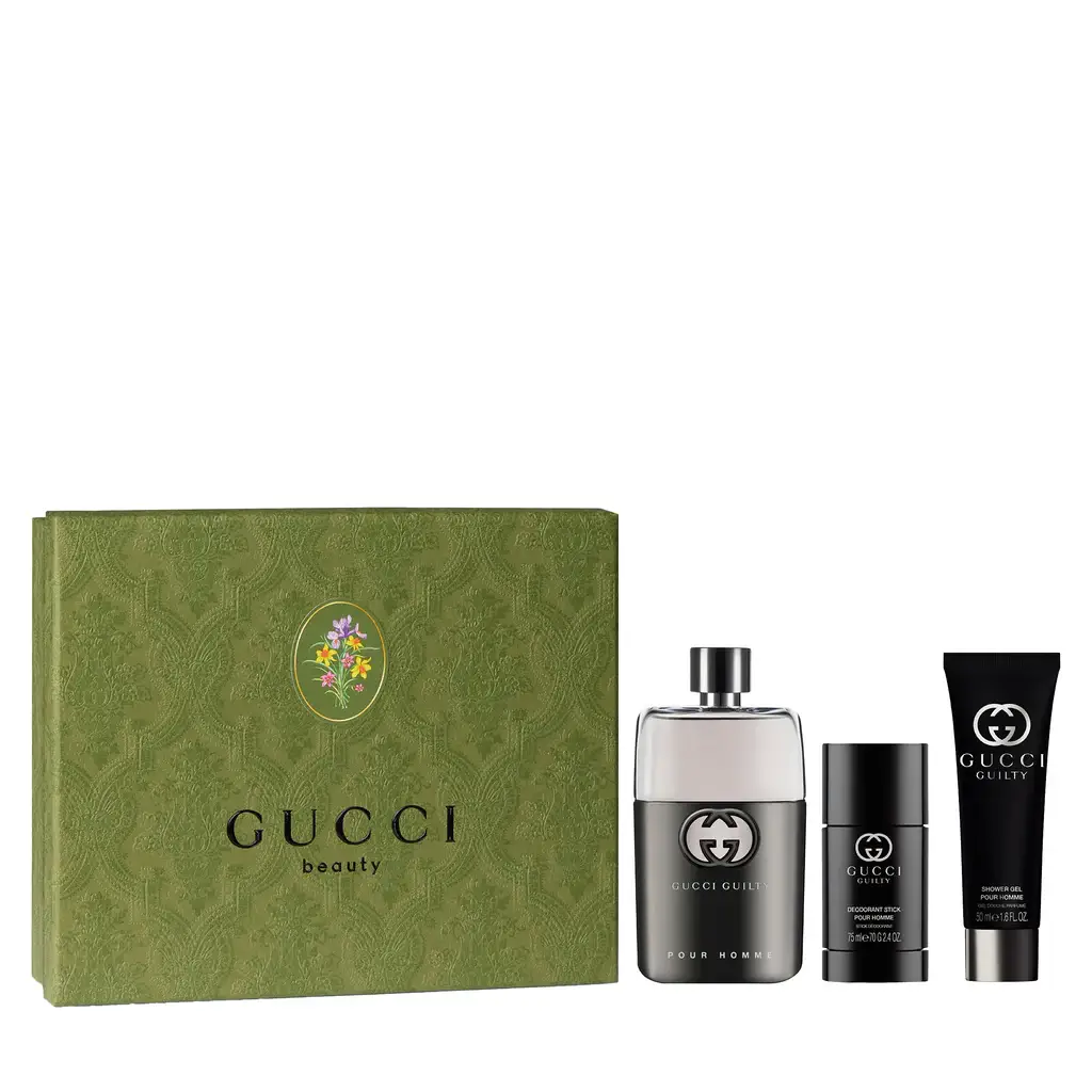GUCCI GUILTY POUR HOMME EDT 90ML + DEODORANT STICK 75ML + GEL POUR DOUCHE 50ML