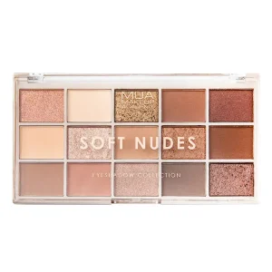 MUA MAKEUP 15 SHADE EYESHADOW PALETTE – SOFT NUDES