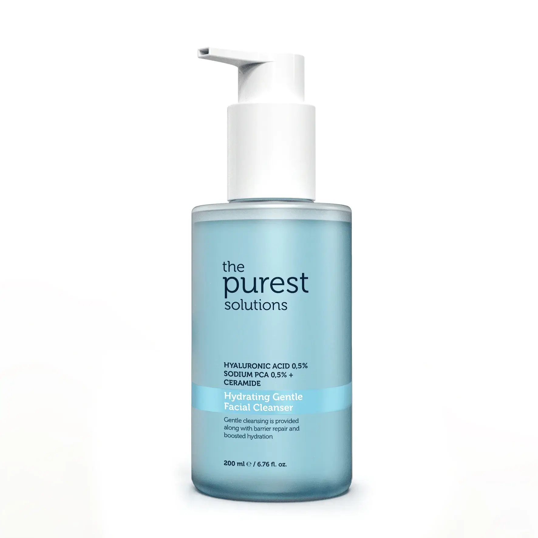 The Purest Solutions Hydrating Gentle Facial Cleanser 0.5% Hyaluronic Acid 0.5% Sodium Pca + Ceramide 200ml