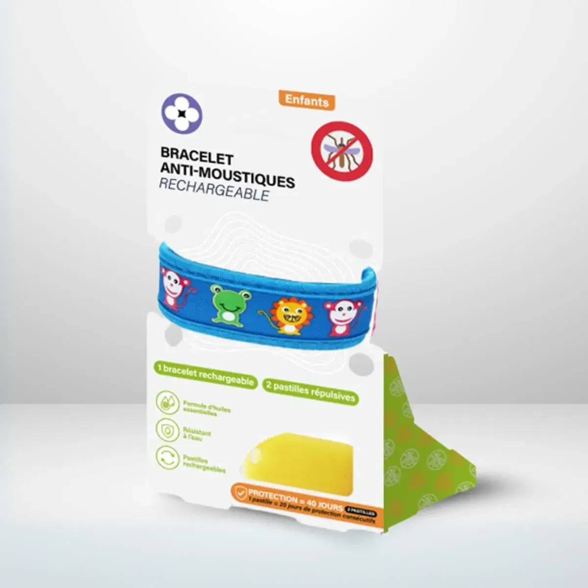 L2N Pharma Bracelet Anti-Moustiques Rechargeable – Bleu