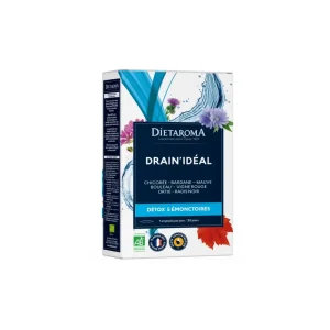 DIETAROMA Drain'Idéal Detox 5 Émonctoires - 20 Ampoules