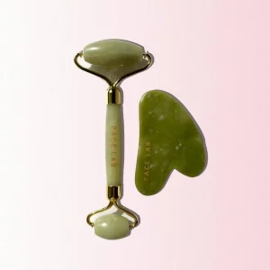 FACELAB KIT DE GUA SHA & ROLLER EN JADE VERT