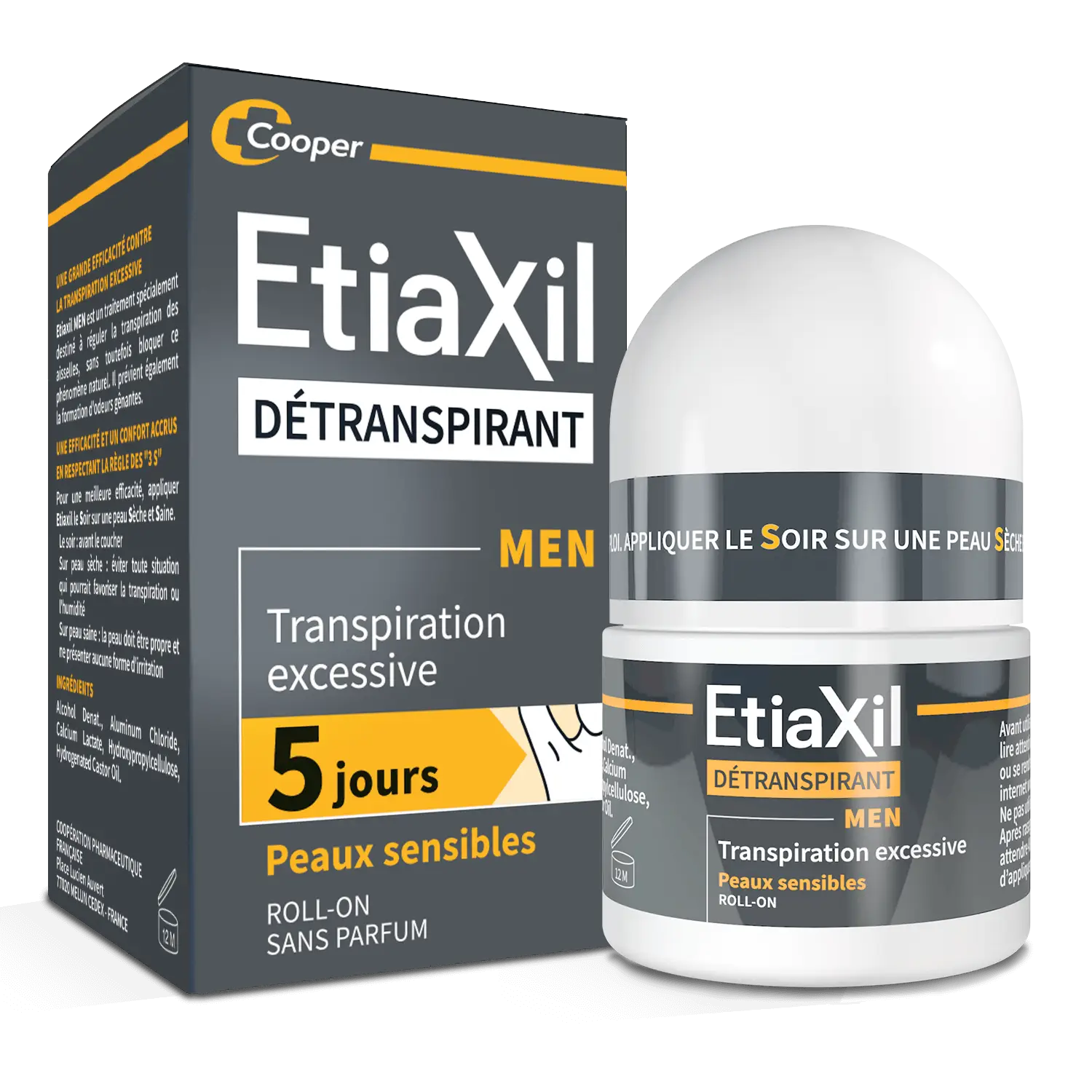 Etiaxil Détranspirant Men Peaux Sensibles Roll-On 15 ml