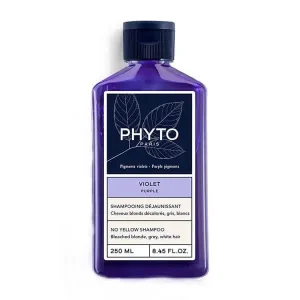 PHYTOSOLBA PHYTO VIOLET Shampooing Déjaunissant 250ml - Cheveux Blonds Décolorés, Gris, Blancs