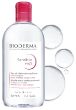 BIODERMA SENSIBIO H2O EAU MICELLAIRE DEMAQUILLANTE NETTOIE ET APAISE 500ML – Image 2