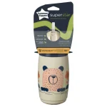 TOMMEE TIPPEE Gobelet isotherme avec paille SuperStar Gris 12M+