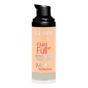 GLAM’S FLUID FULL 16H COVERAGE FOUDATION MATT FONT DE TEINT 224 SOFT HONEY