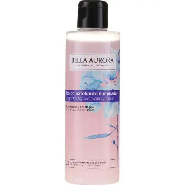 Bella Aurora, Tonique Exfoliant Illuminateur, Tonique Hydratant, Tonique Anti-Ténèbres - Hydrate, Purifie et Revitalise la Peau (Tonique Exfoliant Éclaircissant 200 ml)